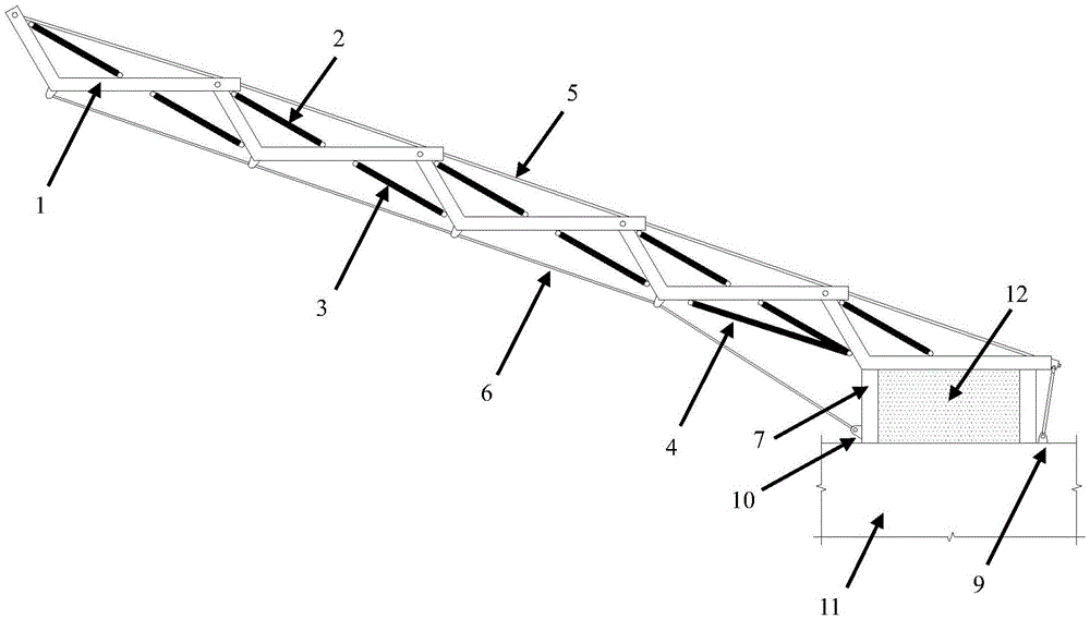 Series-tied-arch-type prestressed steel structure cantilever system