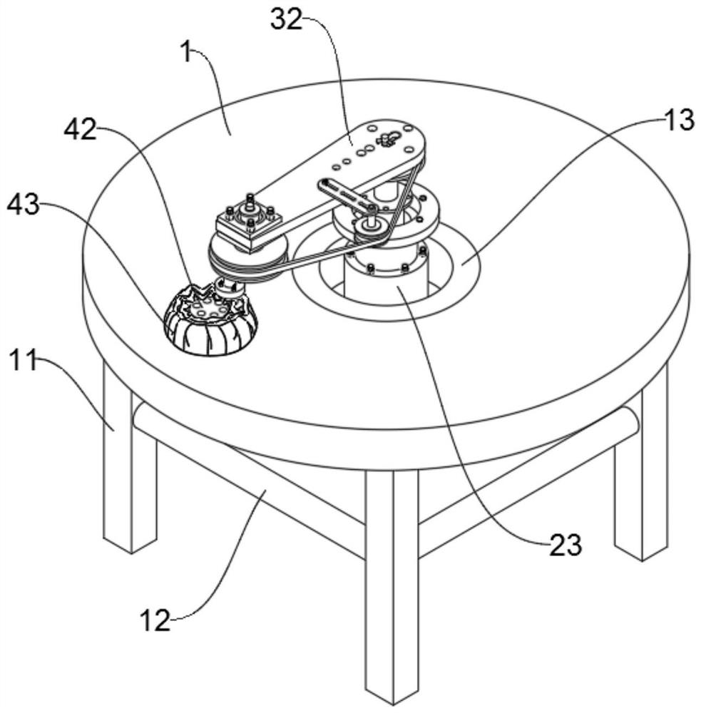 Mirror plate grinding device