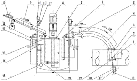 High-concentration tailing pulp continuous sampling system