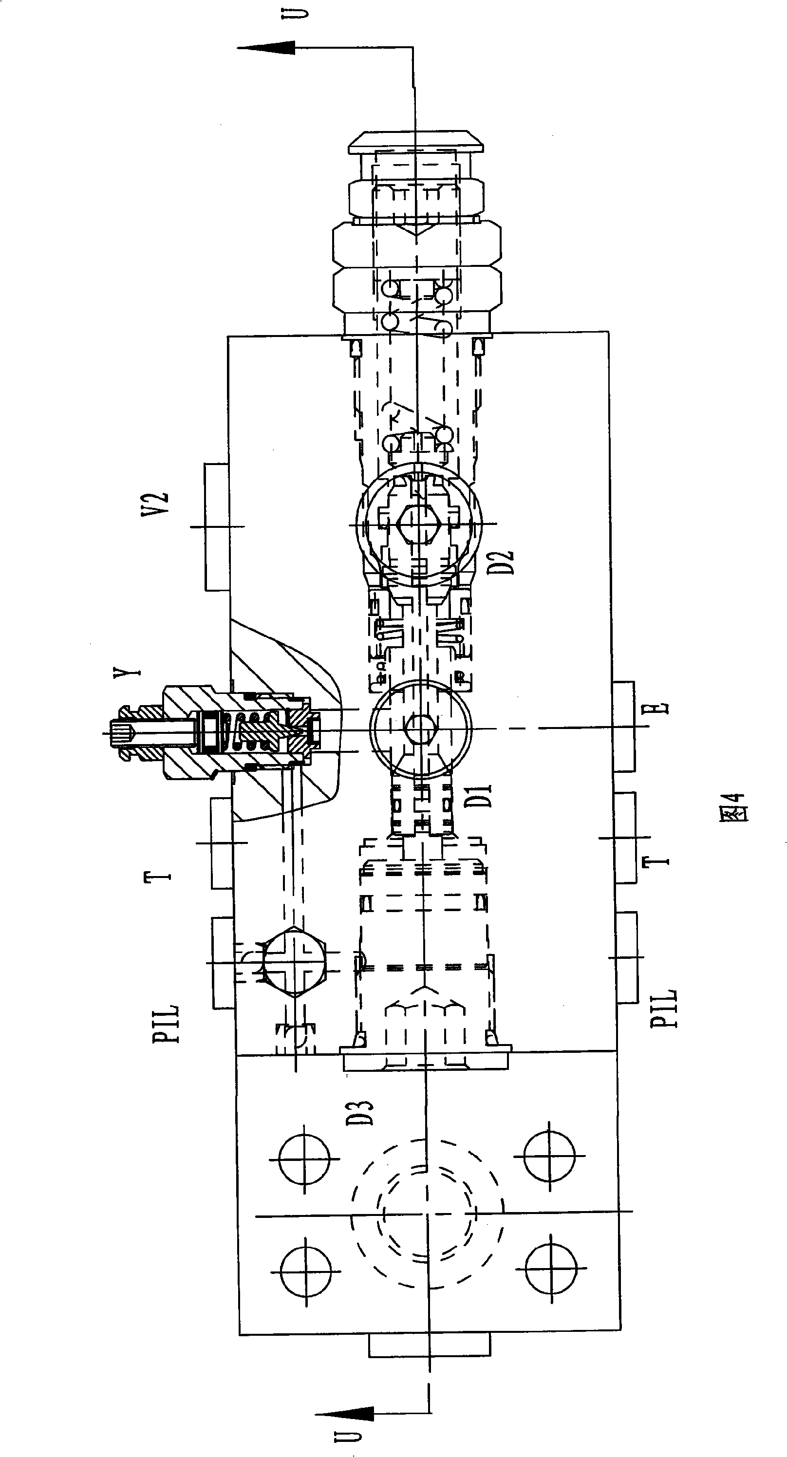 Luffing jib maintaining valve for hydraulic shovel