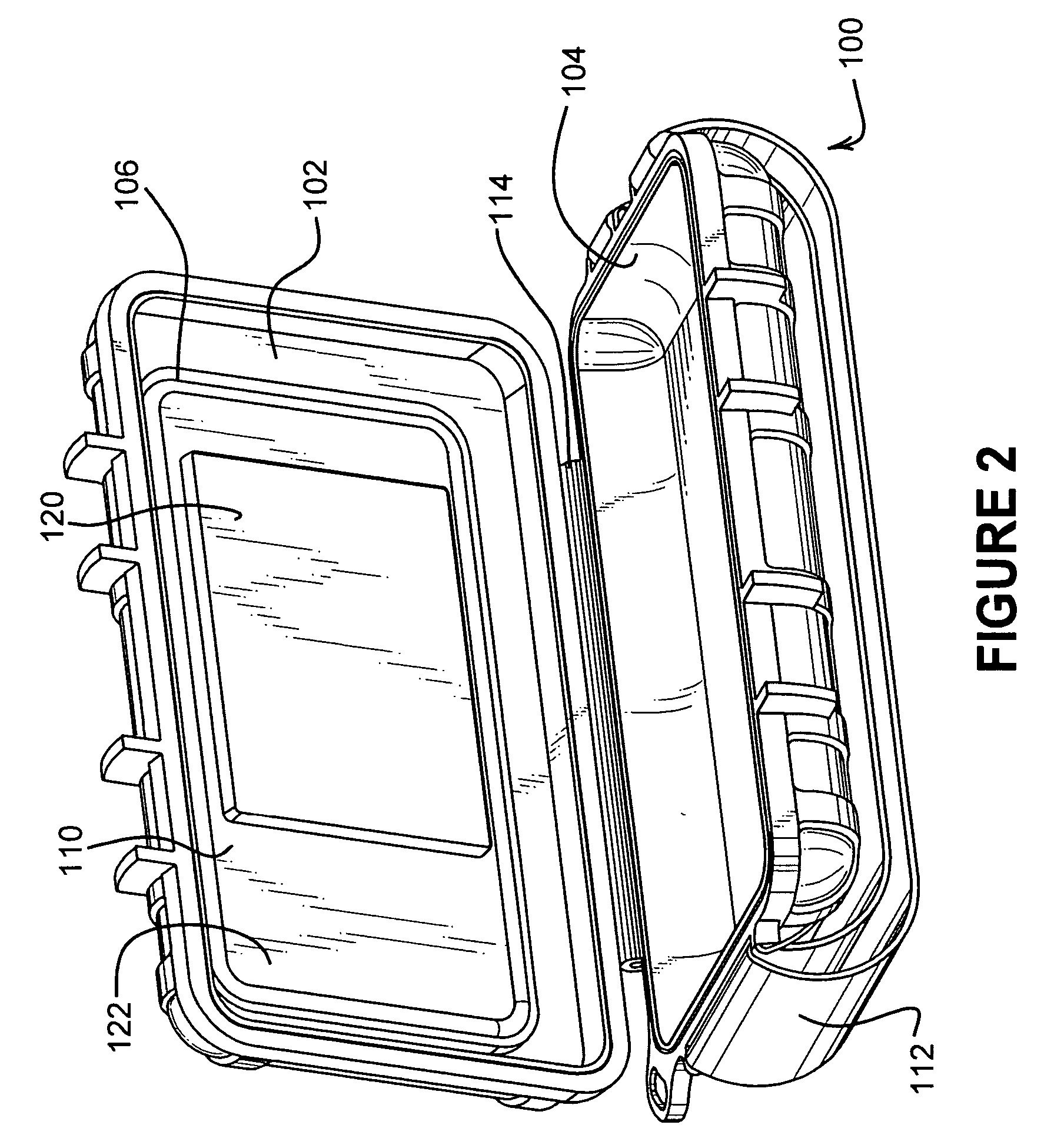 Protective enclosure for an interactive flat-panel controlled device