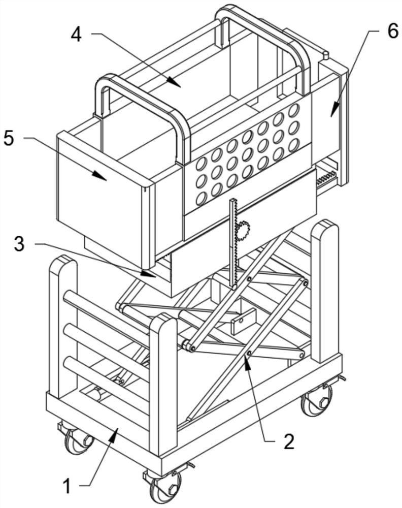 Height-adjustable scaffold for house construction