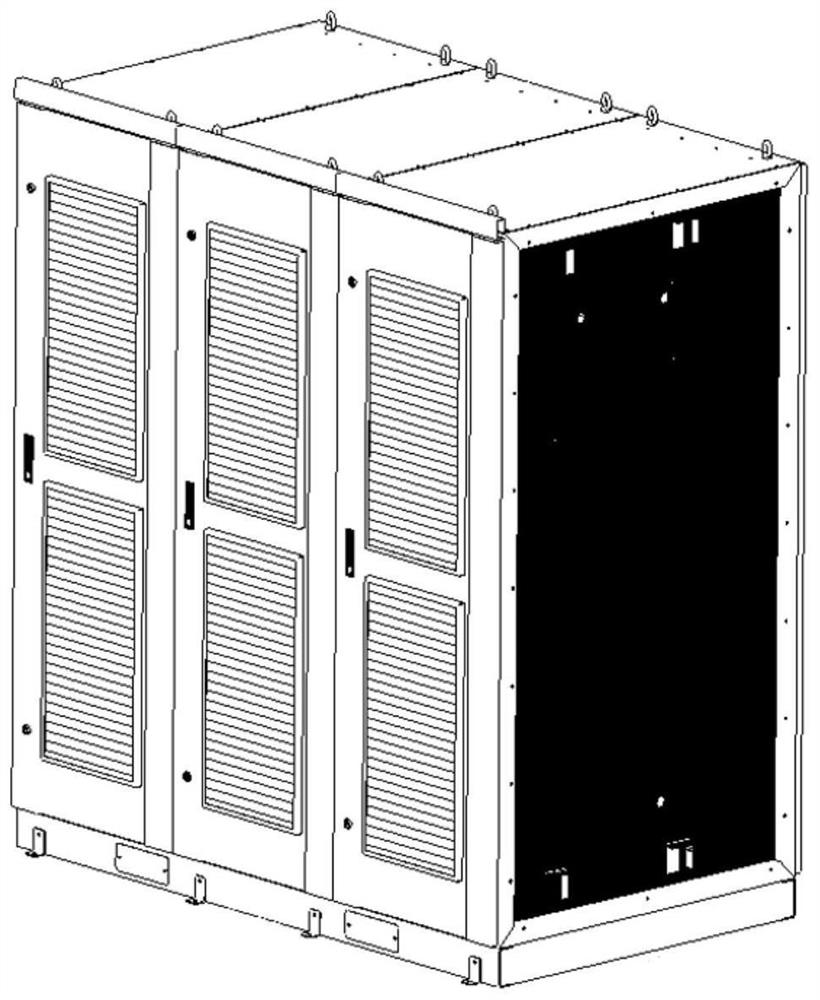 Built-in heat dissipation fan structure for cascade type power electronic device