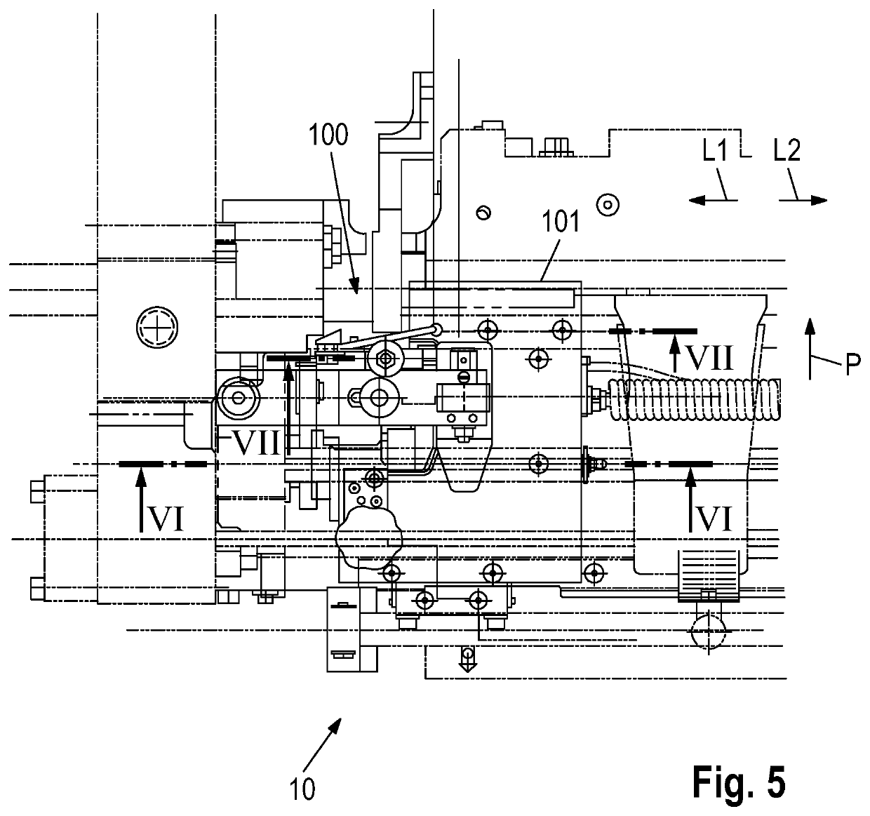 Detection system for detecting double sheets in a sheet element processing machine, and sheet element processing machine