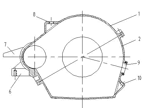 Box body of railway vehicle traveling gearbox