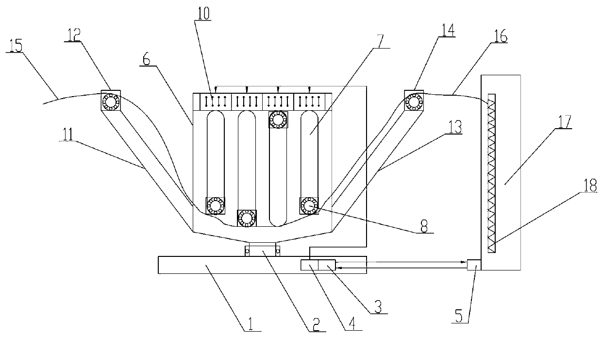 Wire press device for movable type wire coiling device