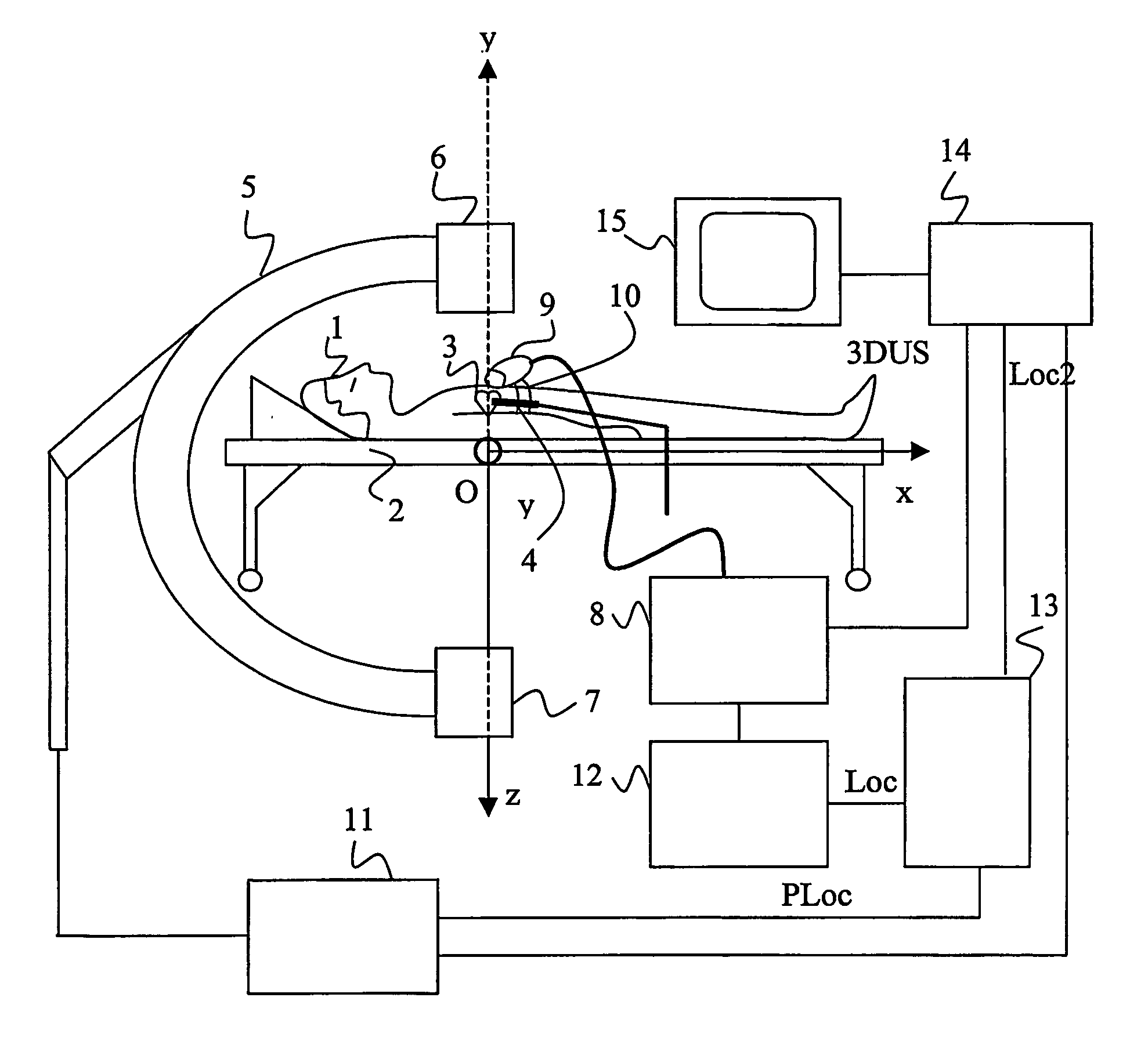 System for guiding a medical instrument in a patient body