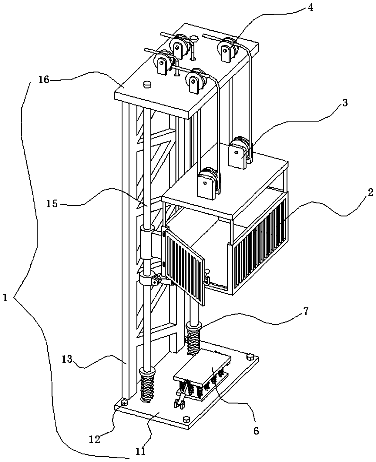 Lifting anti-falling operating platform for constructional engineering