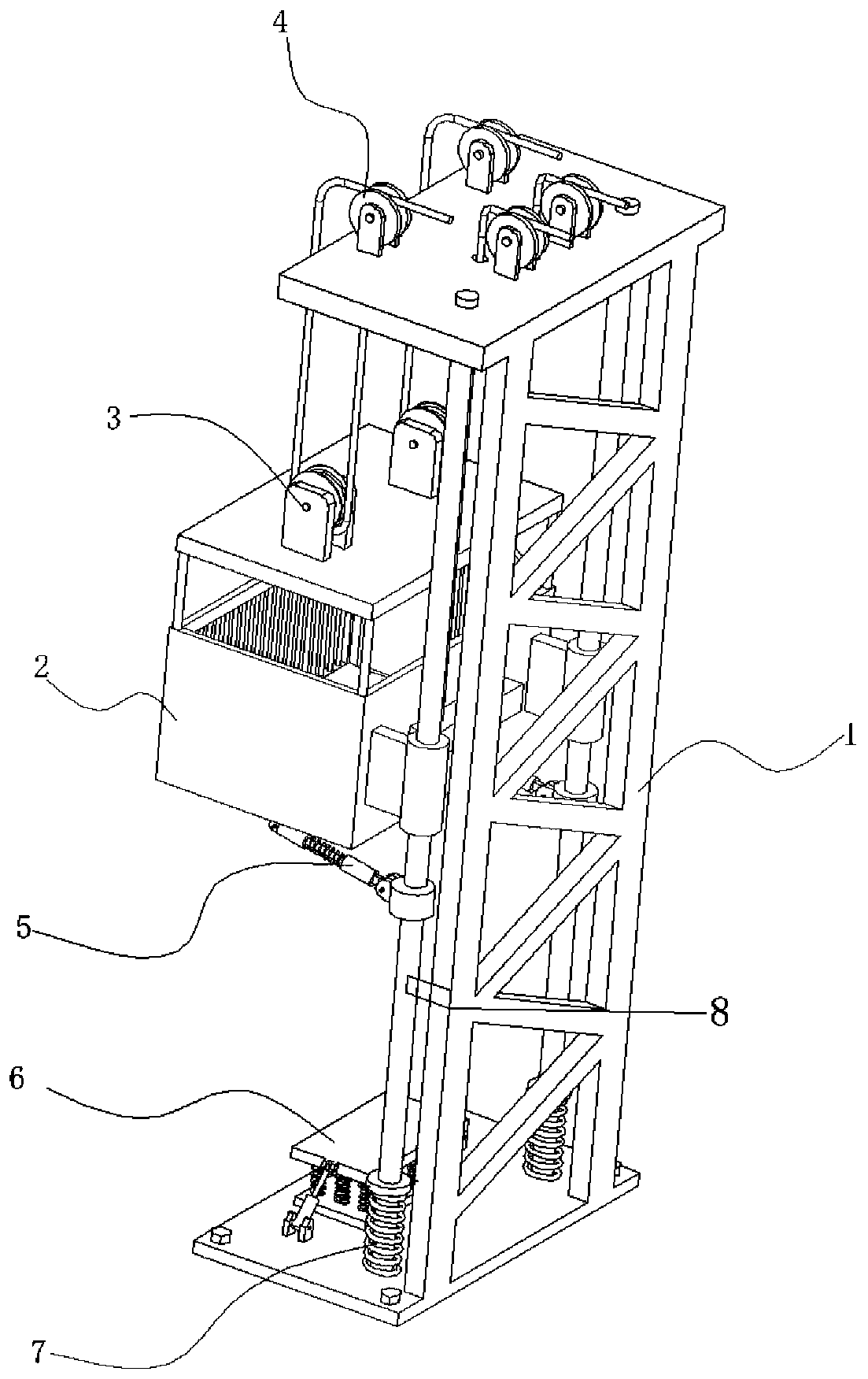 Lifting anti-falling operating platform for constructional engineering