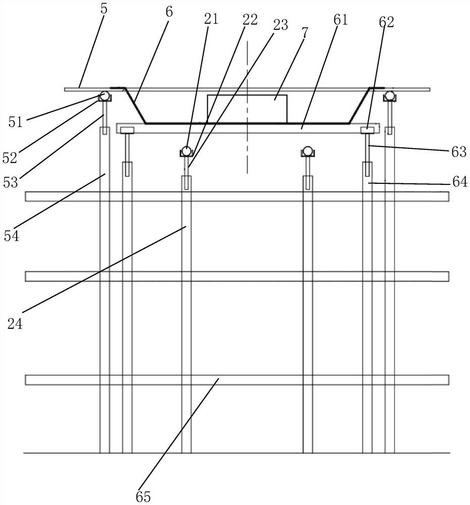 Construction method of roller coaster upside-down type embedded structure