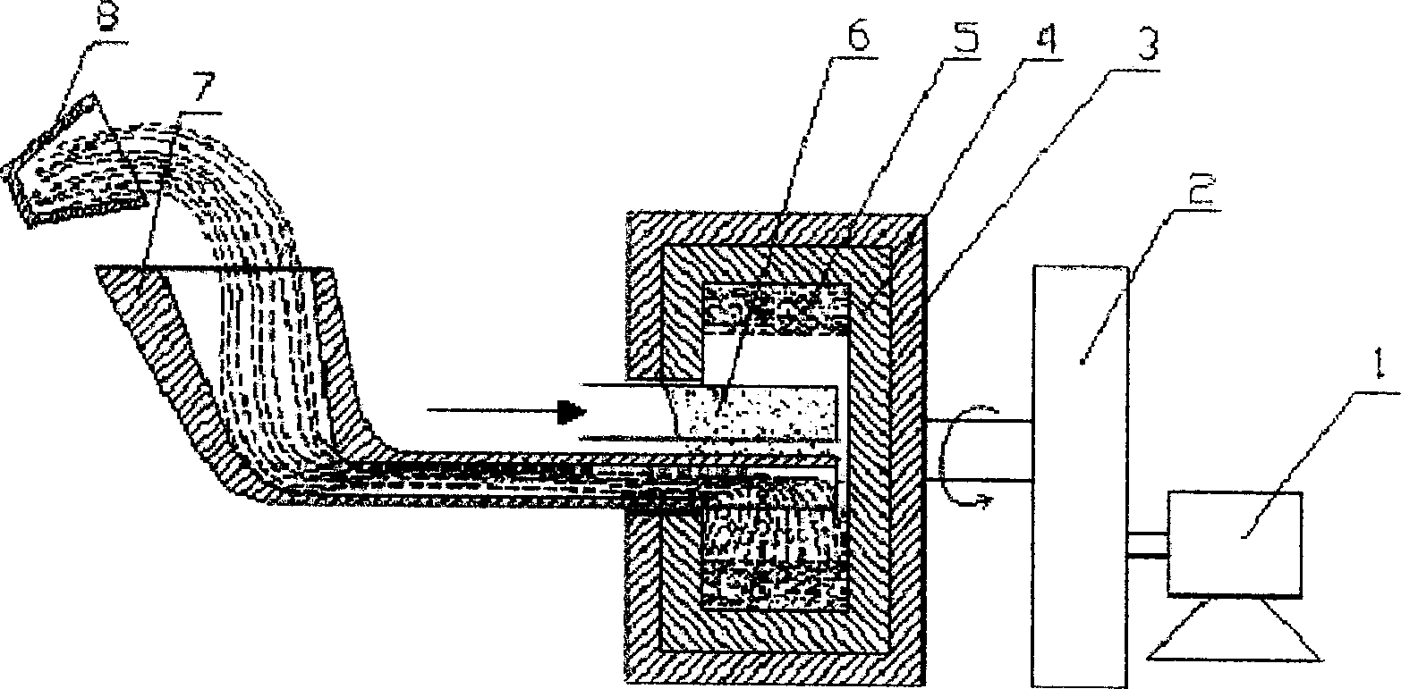 Method for preparing particle reinforced Fe-C composite material with big section and high volume fraction