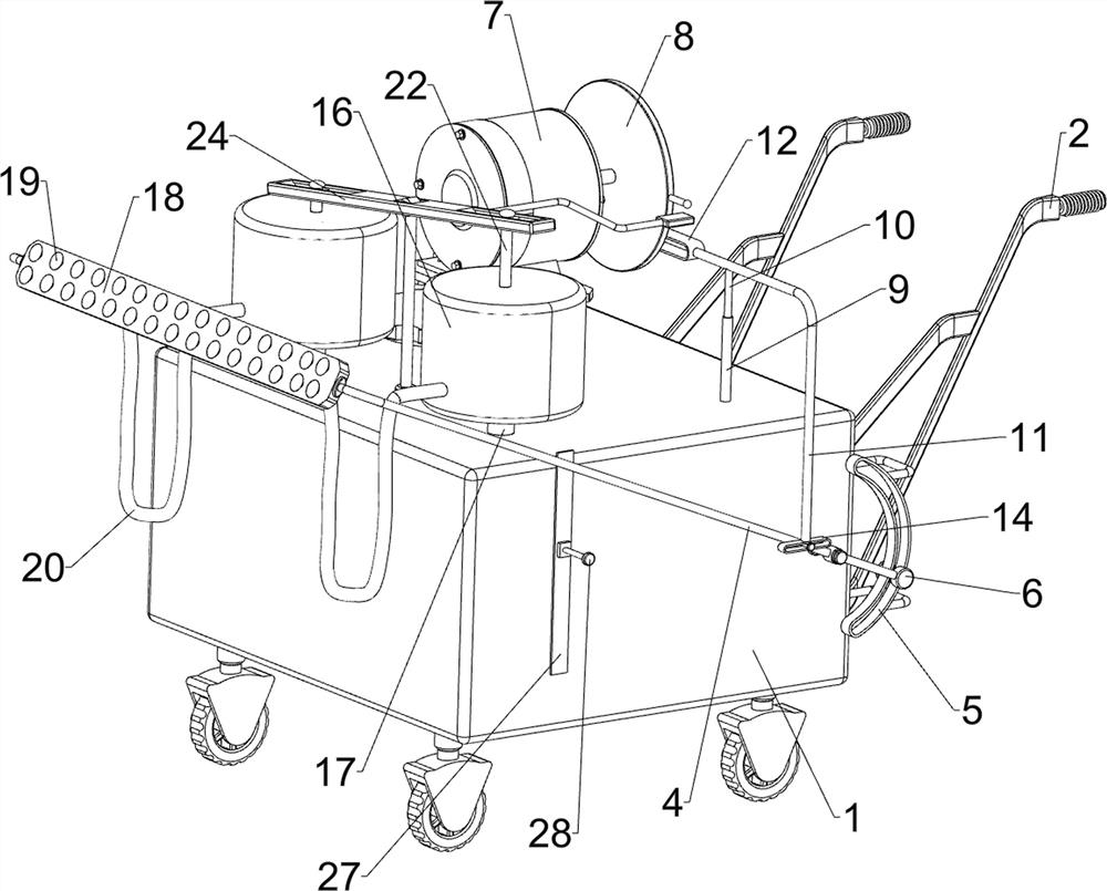 Rapid brick watering device for building