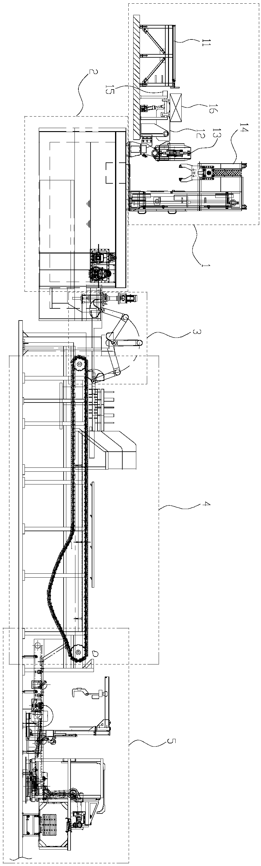 Automatic production line for zinc casting