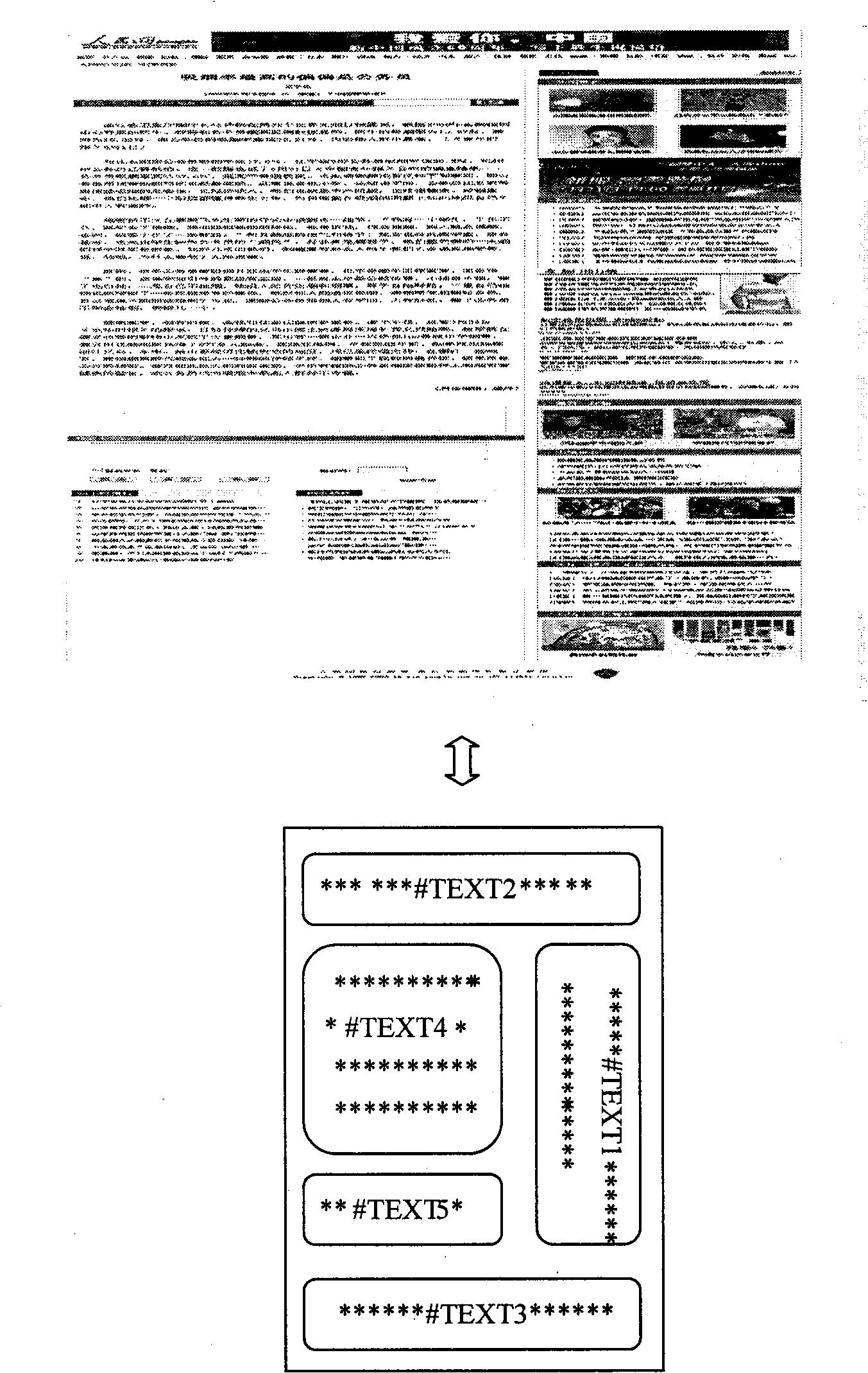 Method and device for extracting webpage content