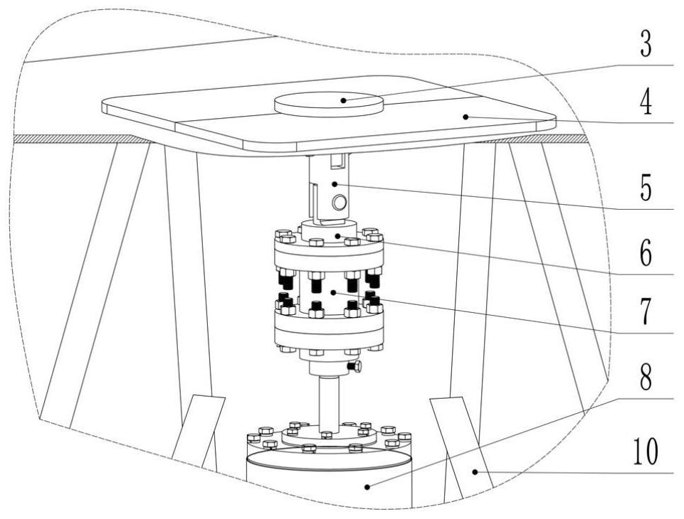 Single testing device and method for deepwater drilling marine riser test