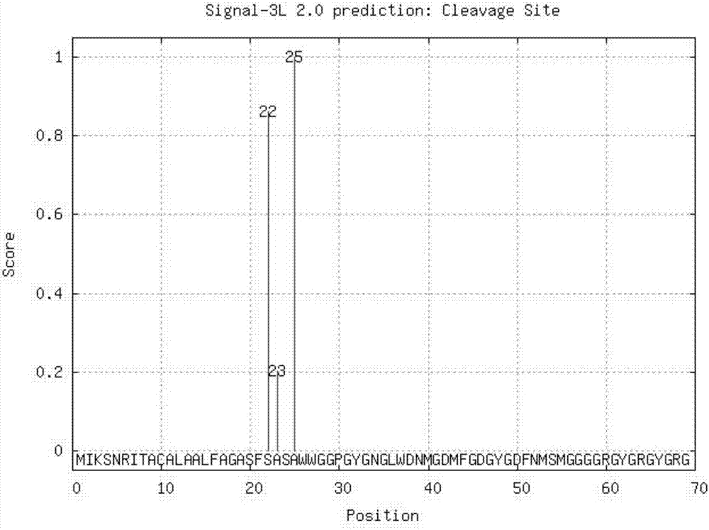 Prediction method for signal peptide and cleavage site thereof on the basis of layered mixture model