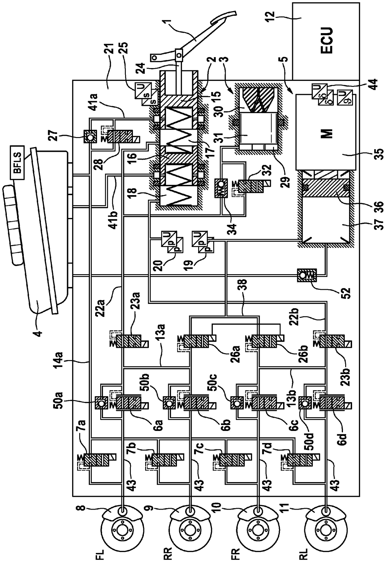 Method and braking system for providing tactile information to motor vehicle drivers