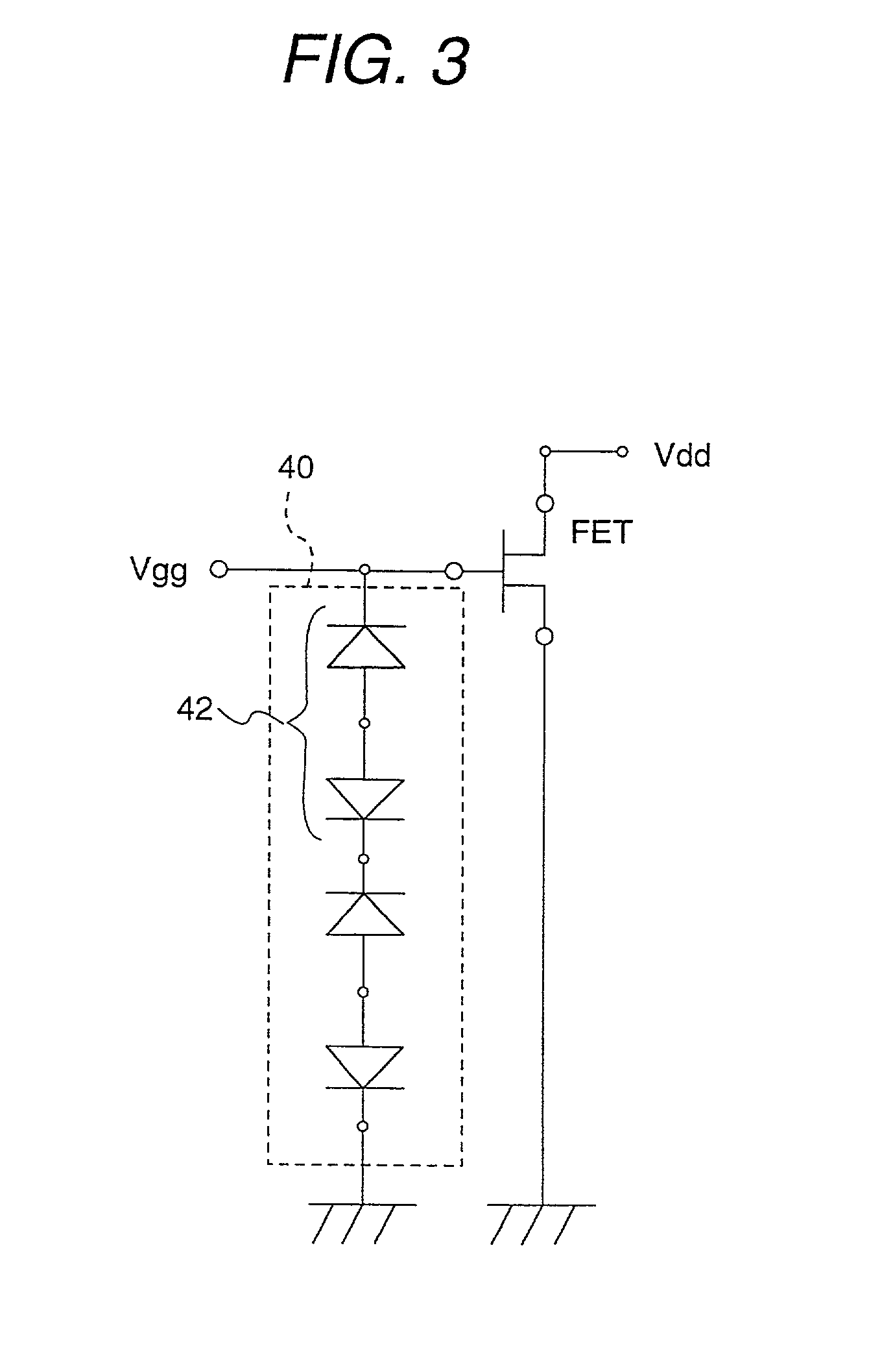 Protection circuit of field effect transistor and semiconductor device