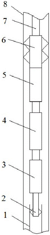 Horizontal well jarring jam releasing device and construction method thereof