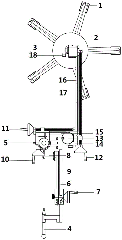 Movable three-dimensional rocker arc-guided spinal puncture aid and method of use thereof