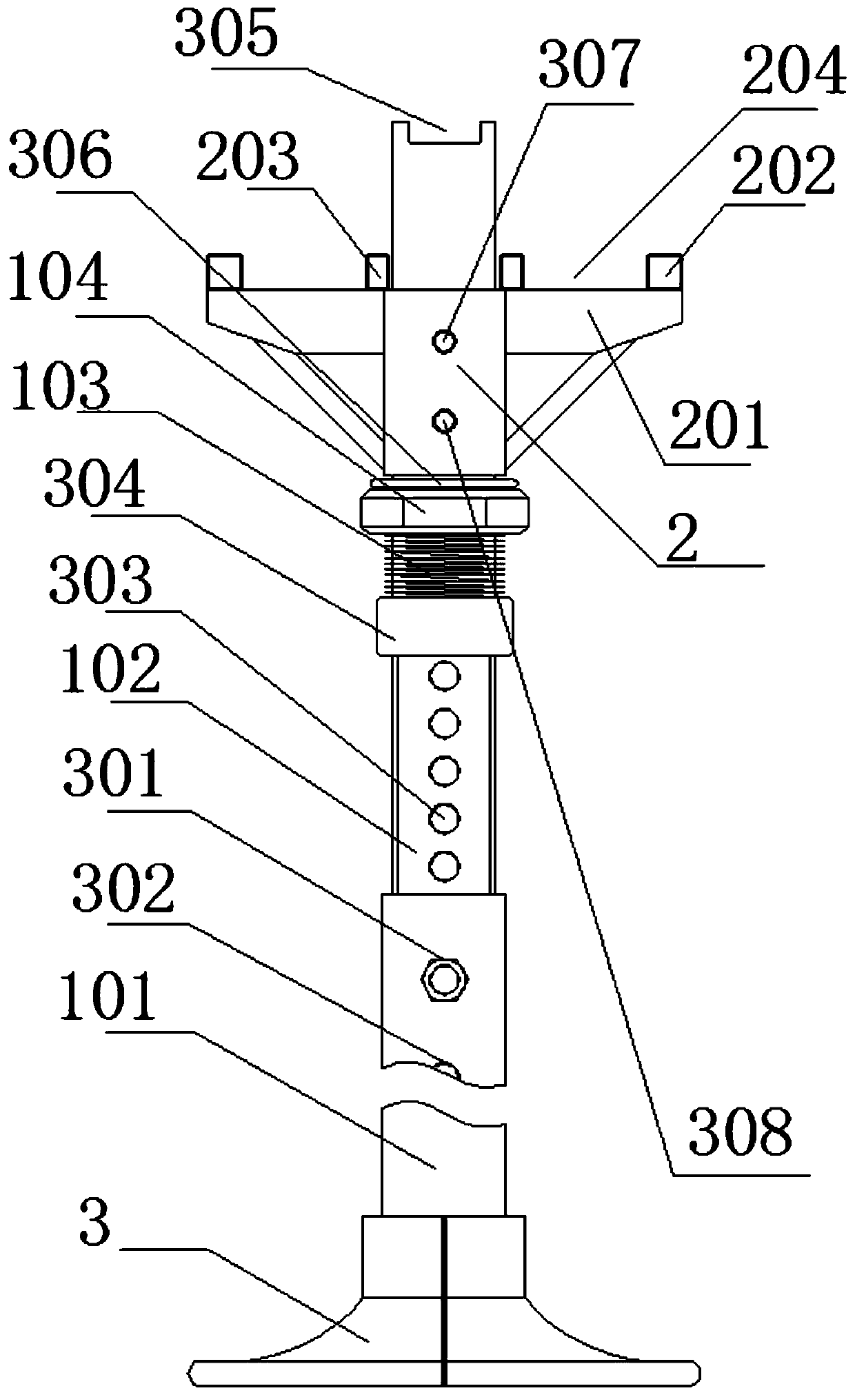 Support device for early-demolished formwork