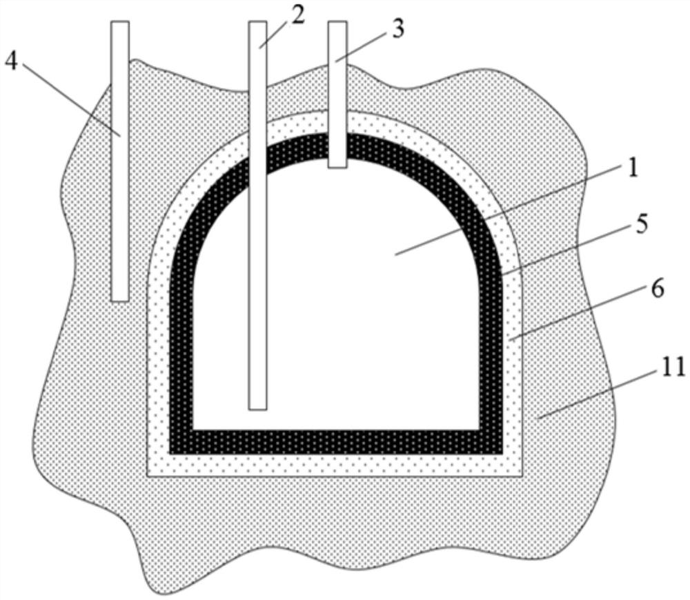 Low-temperature liquid underground ice hole energy storage device and method