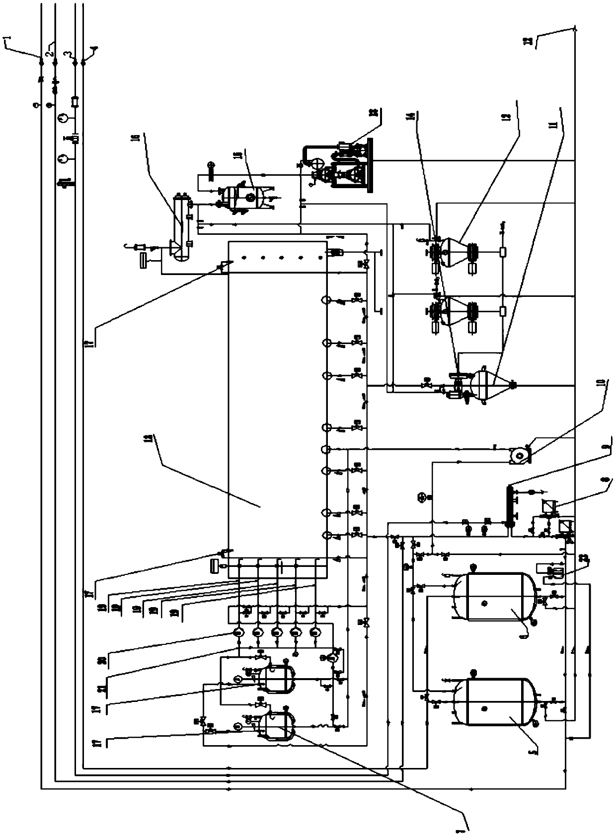 Cleaning and sterilizing equipment of vacuum belt drying unit and cleaning and sterilizing step method