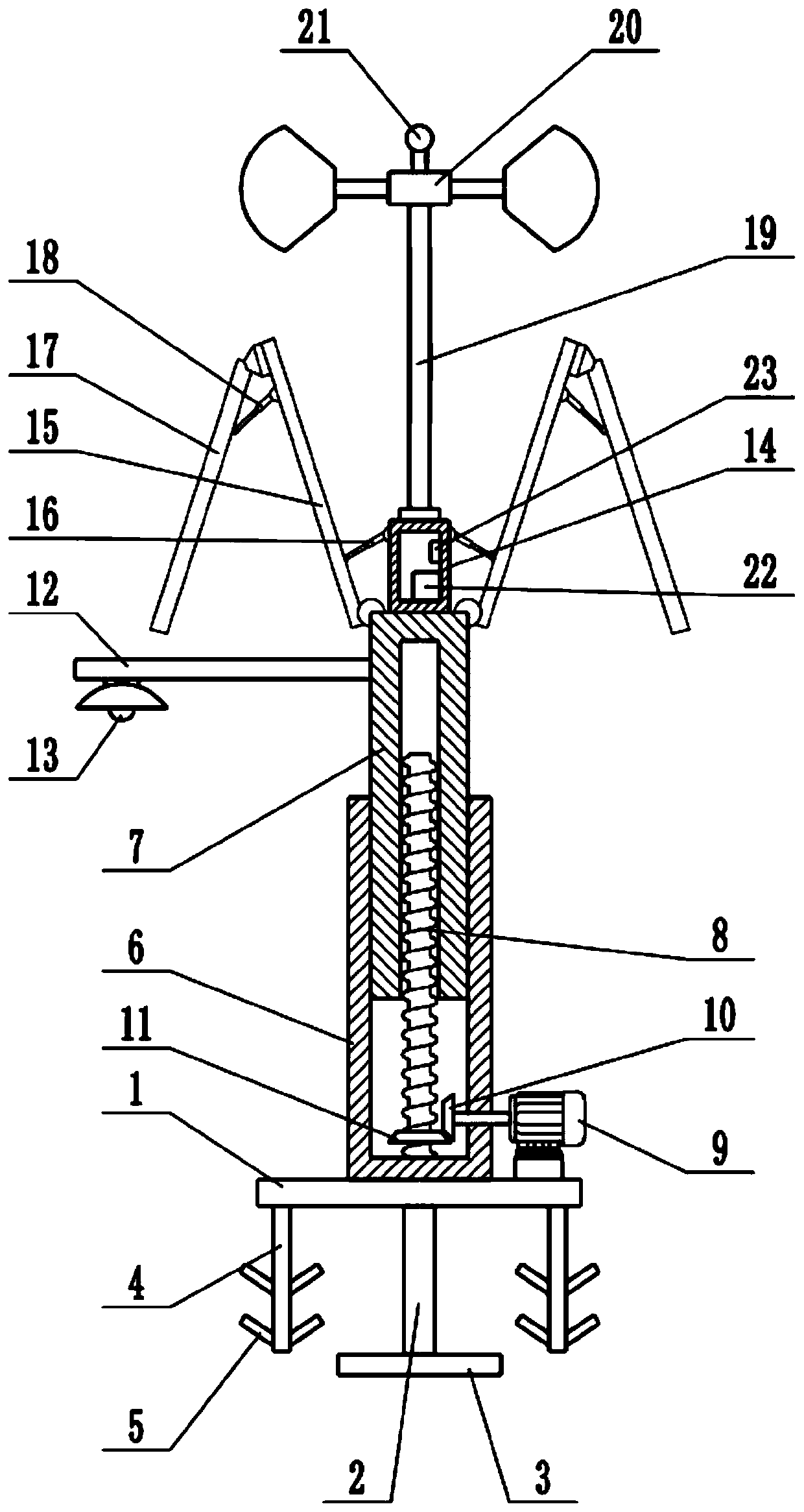 Windproof solar street lamp