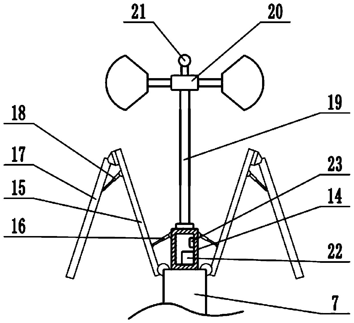 Windproof solar street lamp