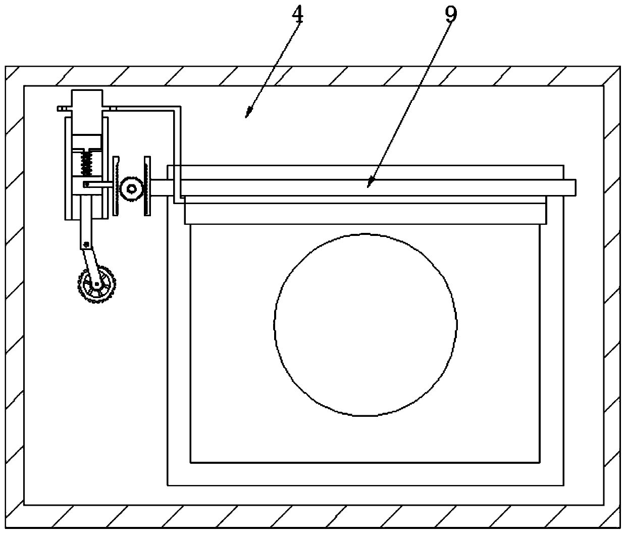 Monitoring camera dust removal device