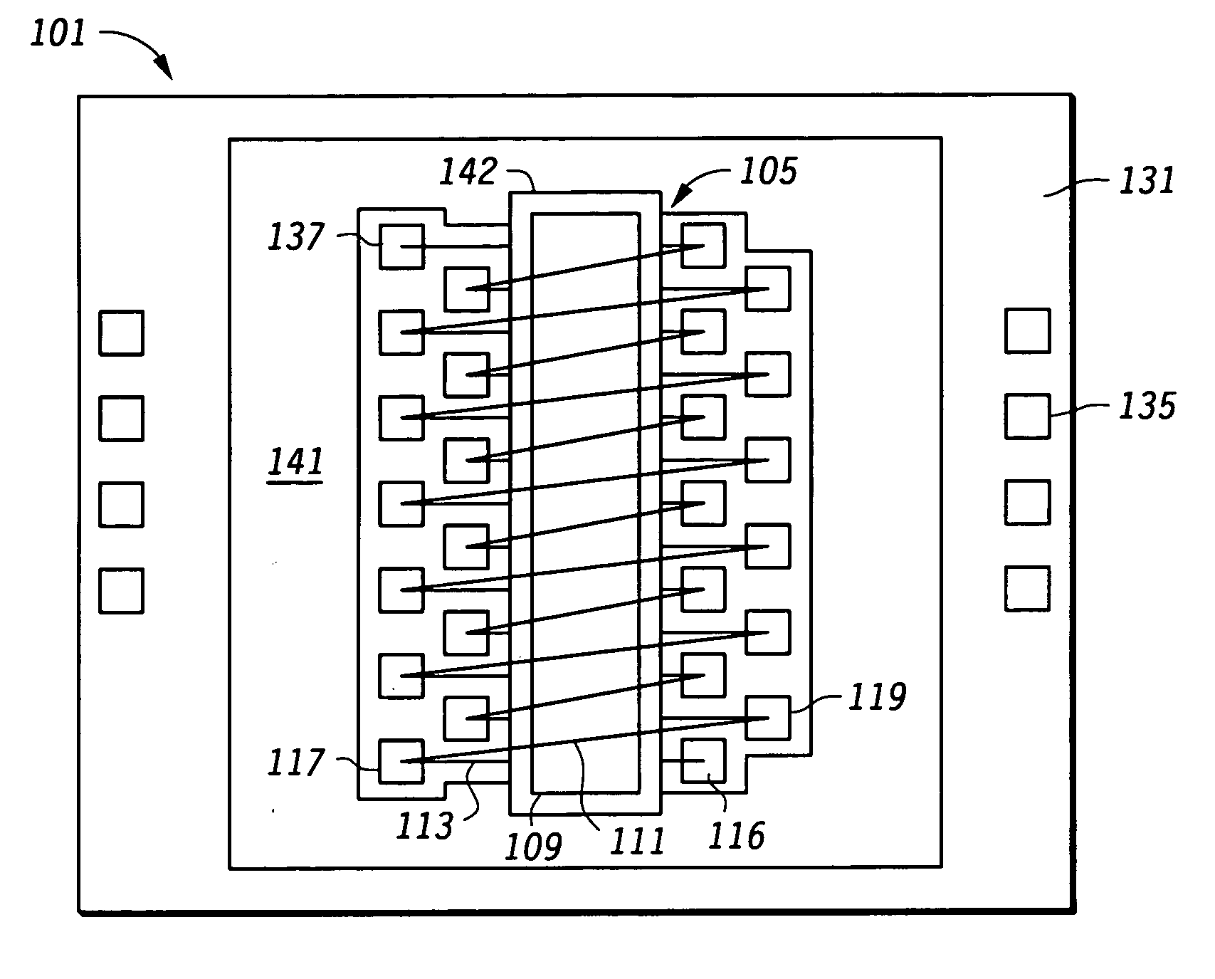 Inductive device including bond wires