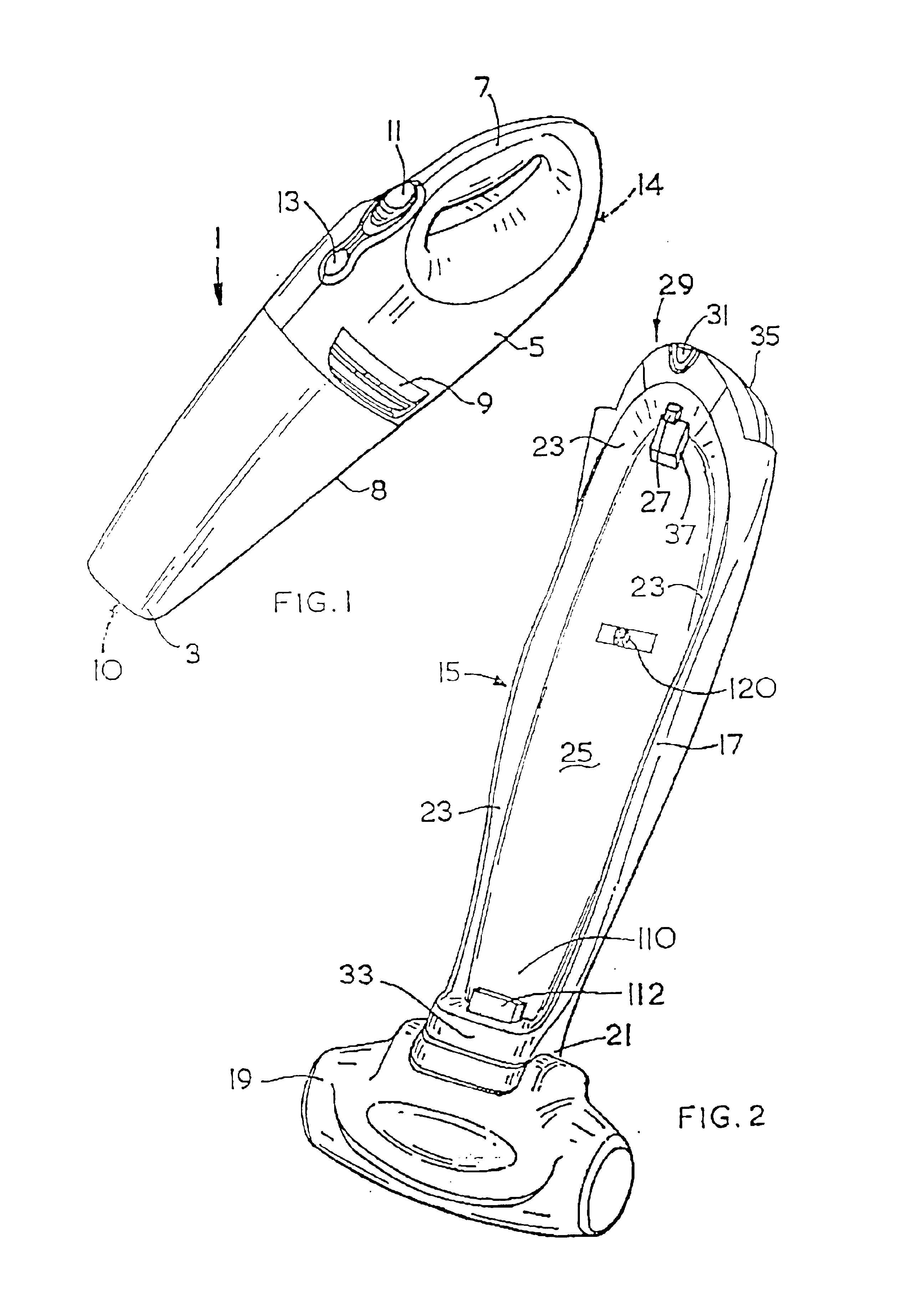 Multi-operational battery powered vacuum cleaner