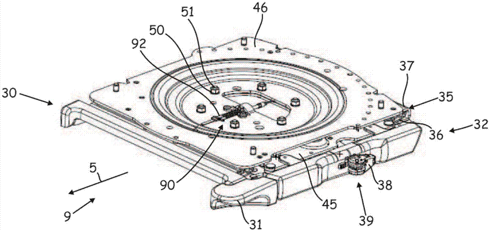 Utility vehicle seat with integrated rotation adjustment device