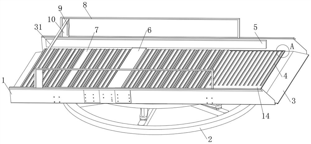 PCS type intelligent garage vehicle carrying plate type rotating mechanism convenient to butt joint