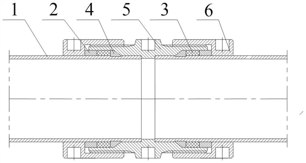 Threaded clamping and pressing type pipe structure and using method thereof