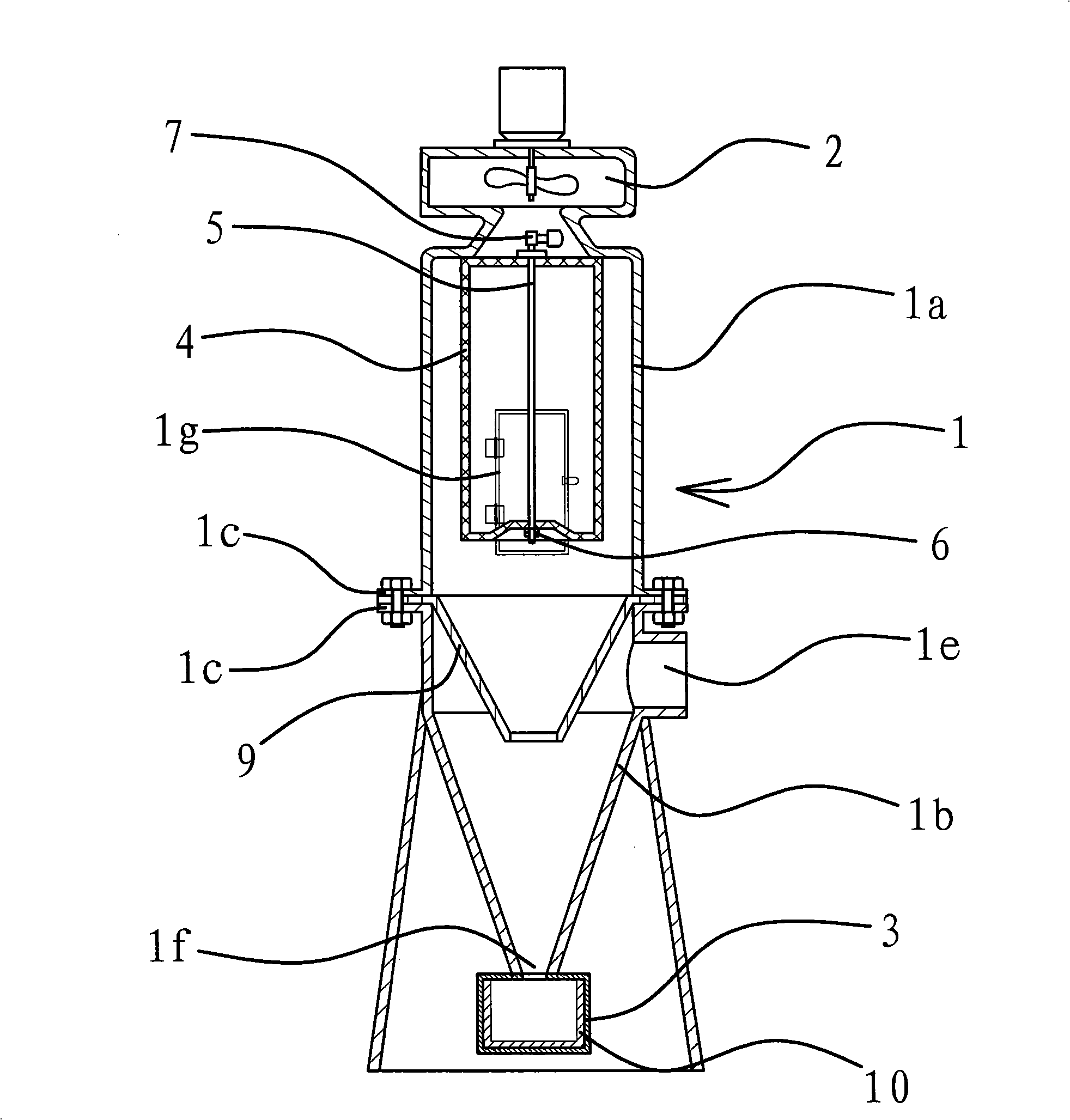 Whirlwind type filter cartridge dust wiper