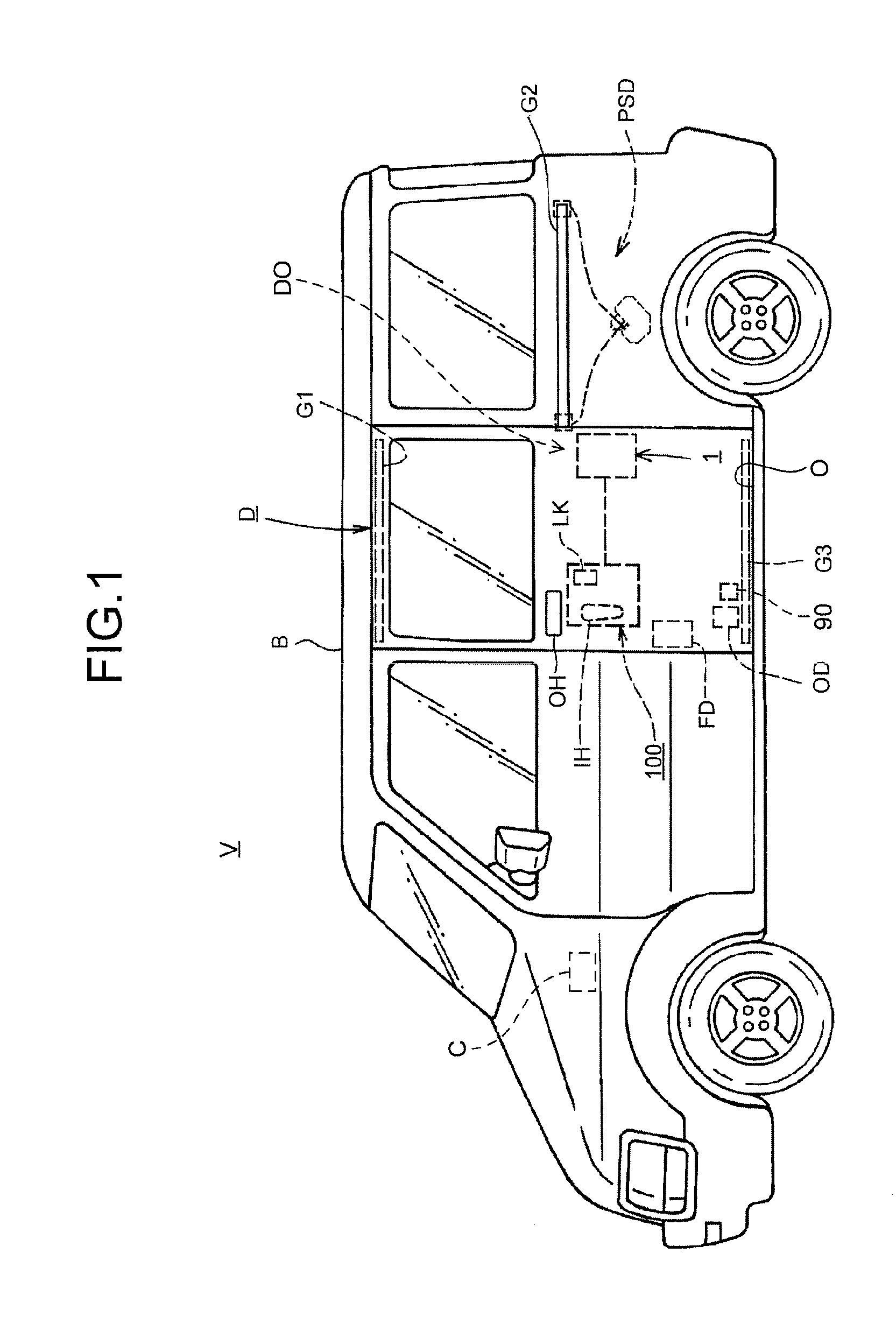 Opening-and-closing device for vehicle door