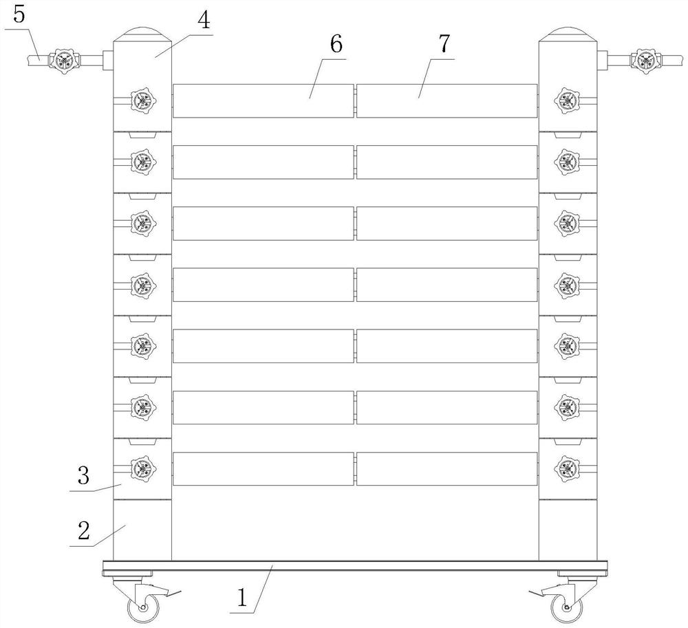 Folding planting frame structure for orange planting