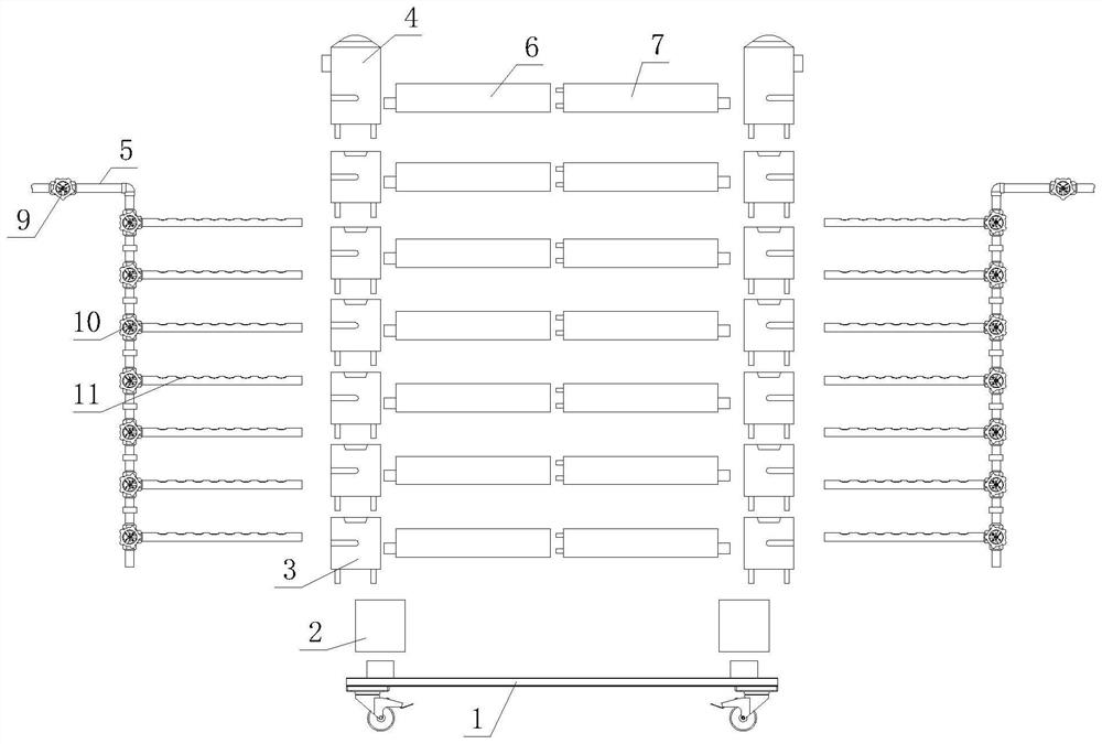 Folding planting frame structure for orange planting