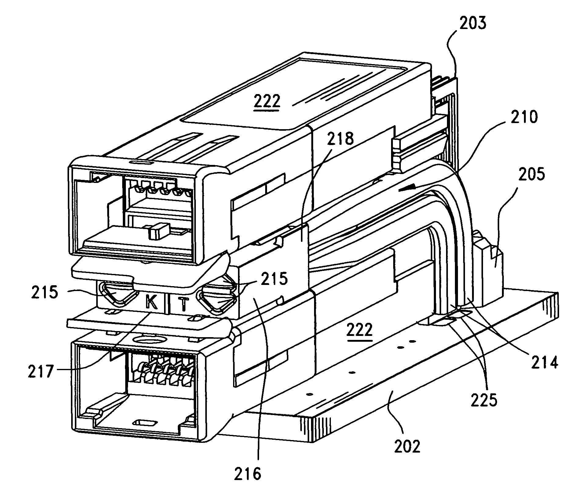 Dual stacked connector