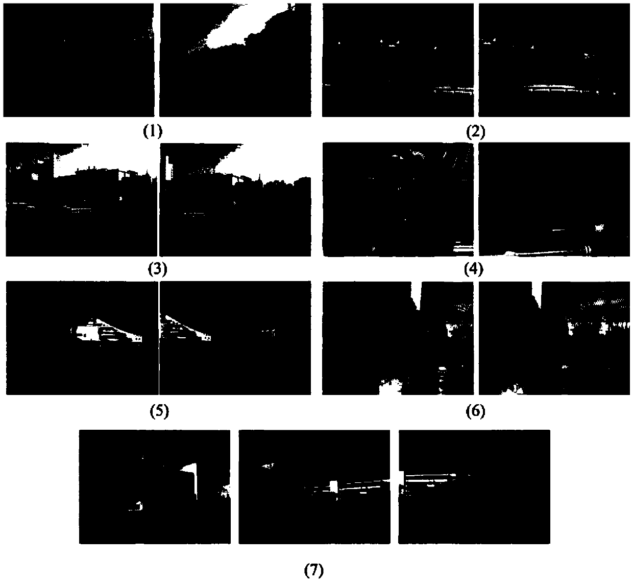 Stereo image stitching method based on content of images