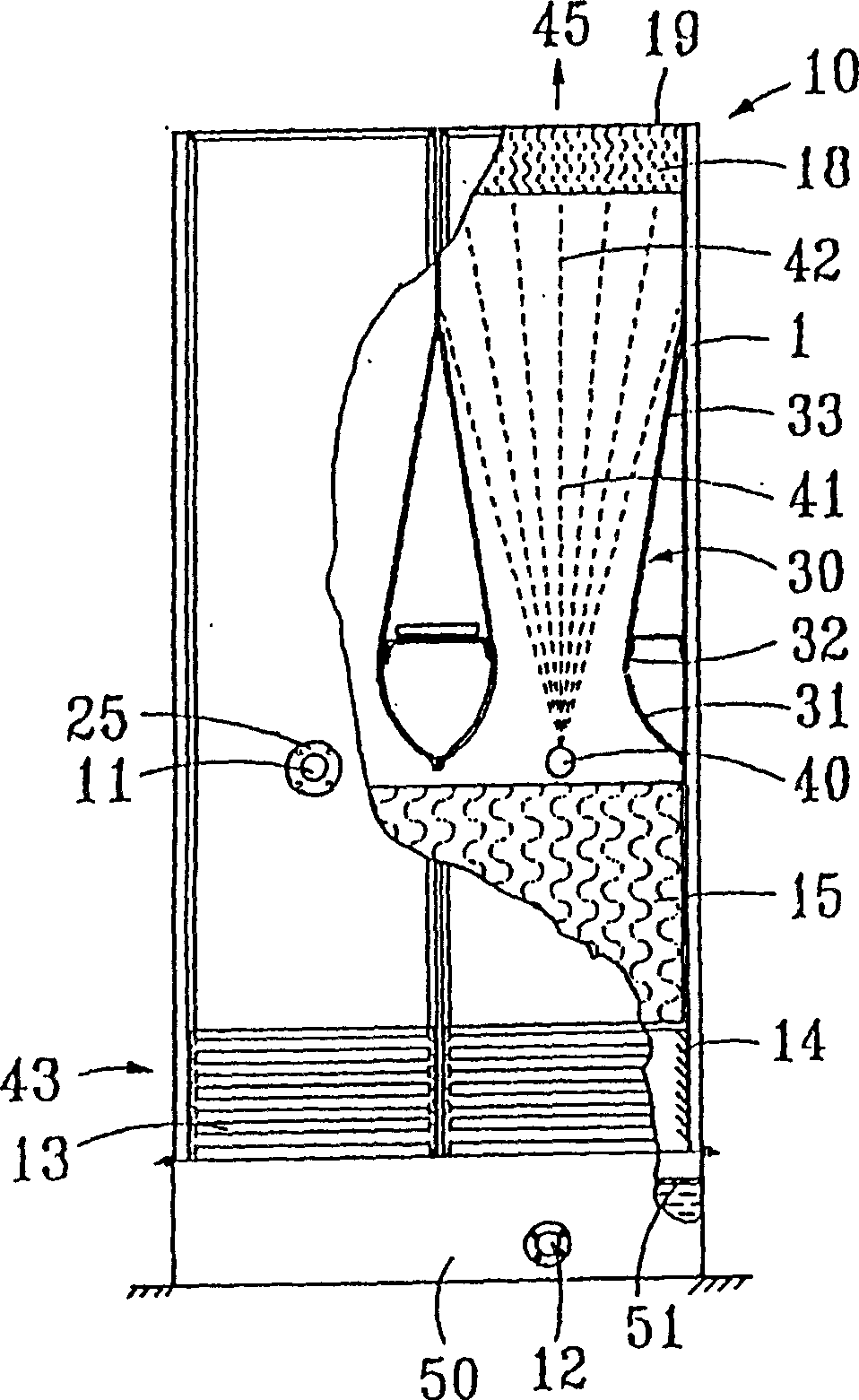 Non-filler flow cooling tower