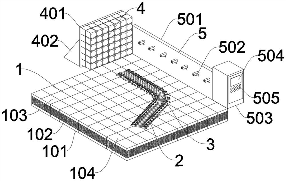 Track fault diagnosis simulation experiment track device