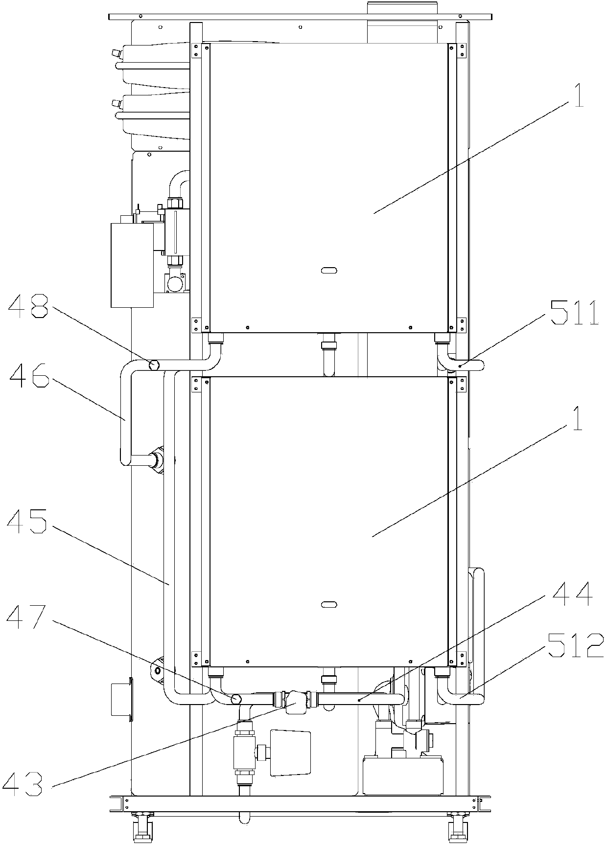 Household dual-energy high-power central heater