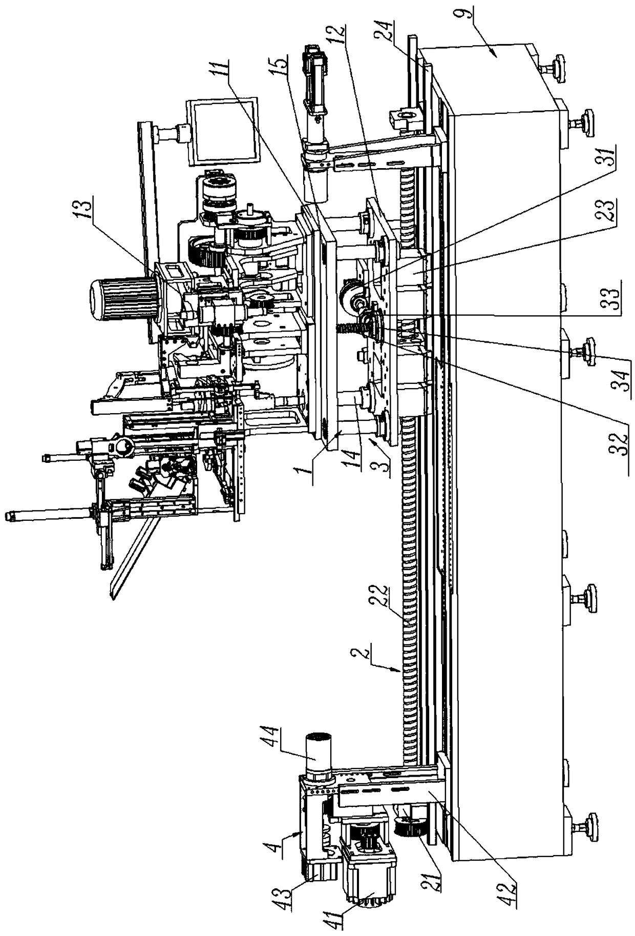 Three-in-one drilling and hair planting machine with large disc, flat plate and stick brush