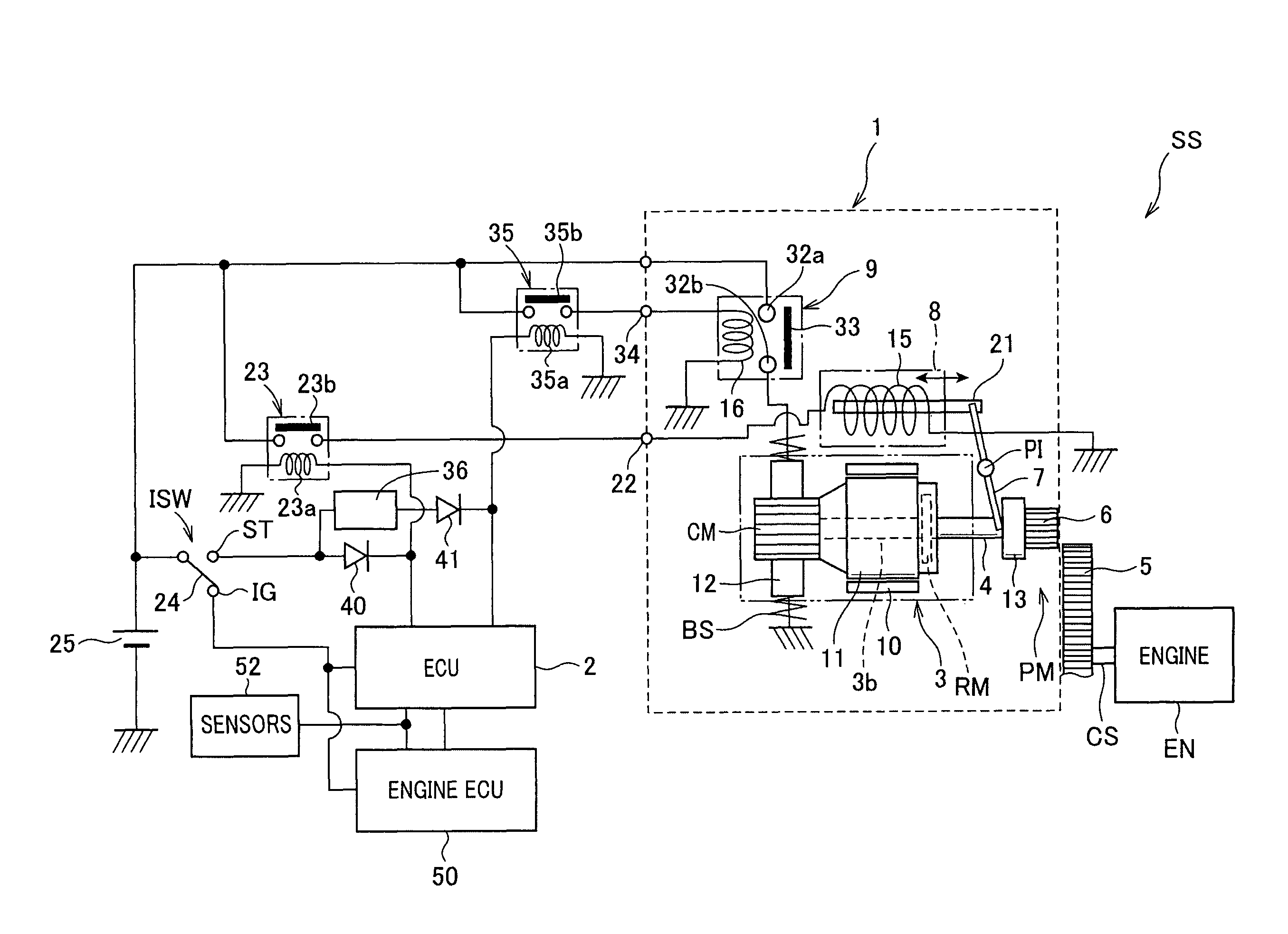 System for starting internal combustion engine