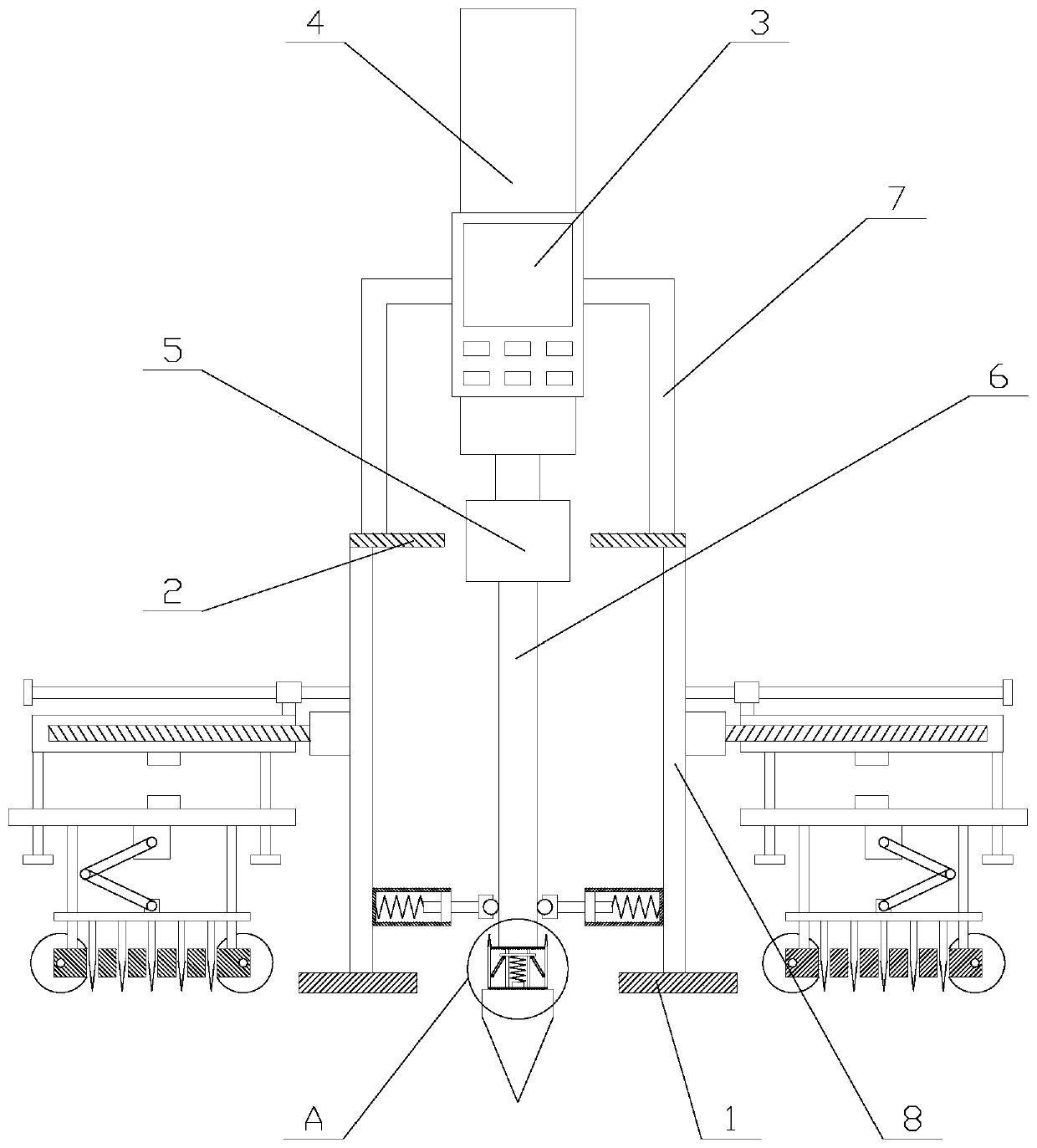 Mineral exploration sampling device convenient for fixing