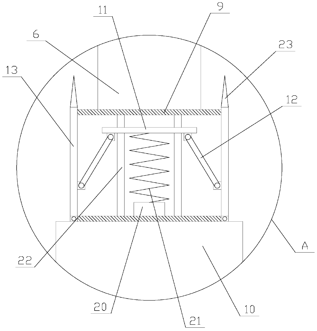 Mineral exploration sampling device convenient for fixing