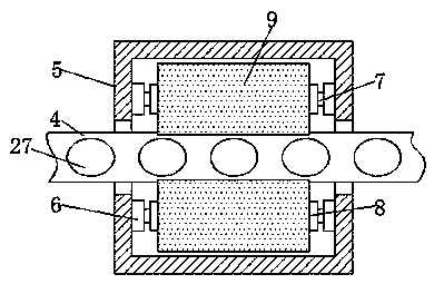 Duck egg washing device for salted duck egg production