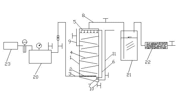 Azotification method by use of organic wastewater